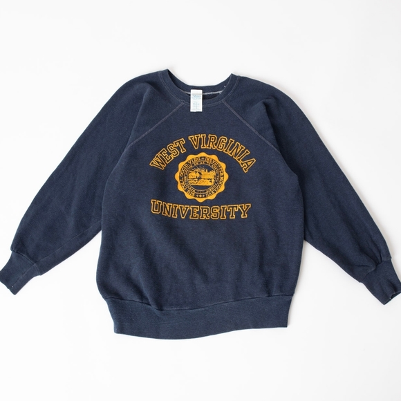 Vintage Other - 70s Vintage West Virginia University Crewneck Sweatshirt S/M
